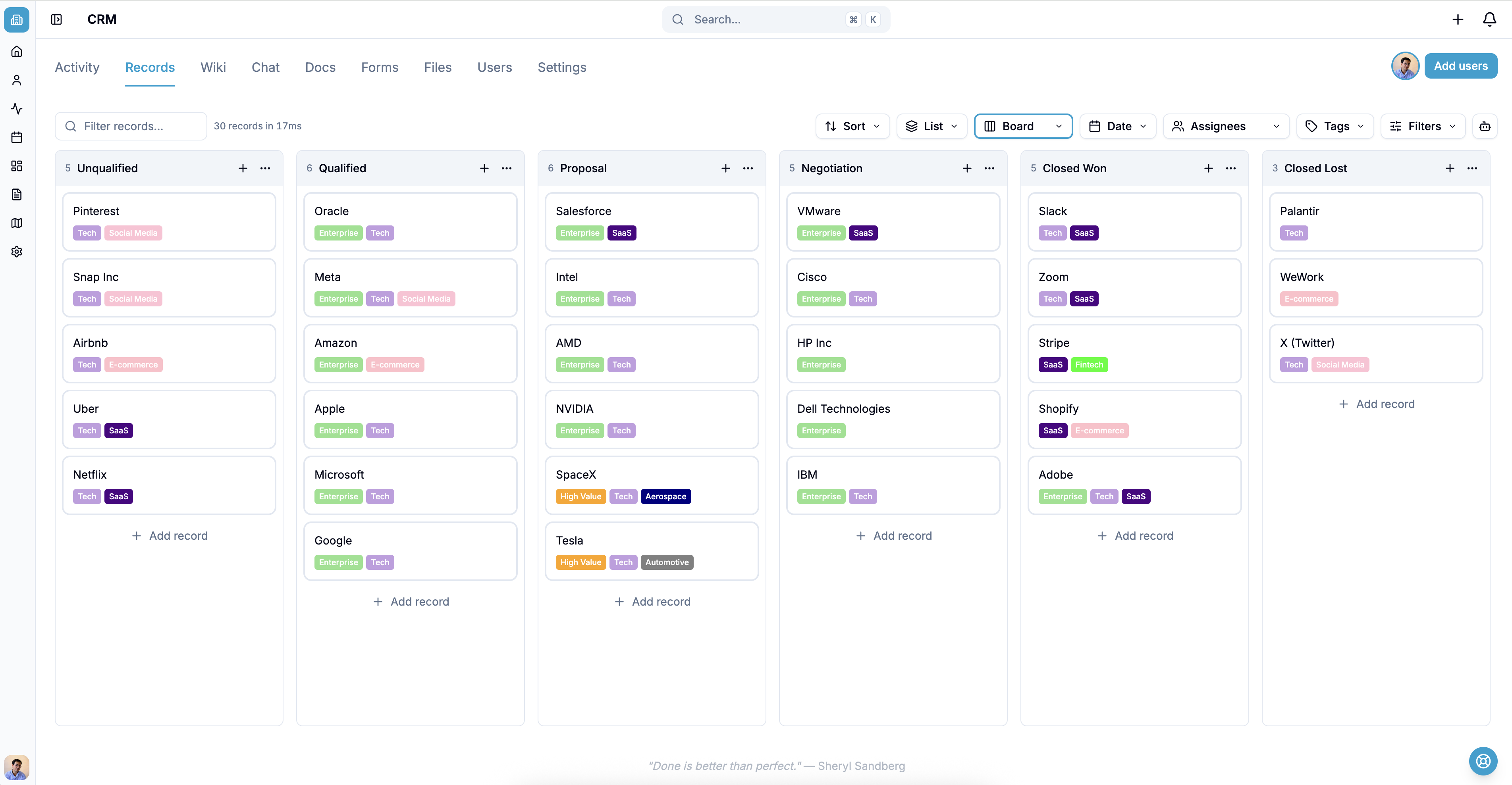 Blue — project management platform
