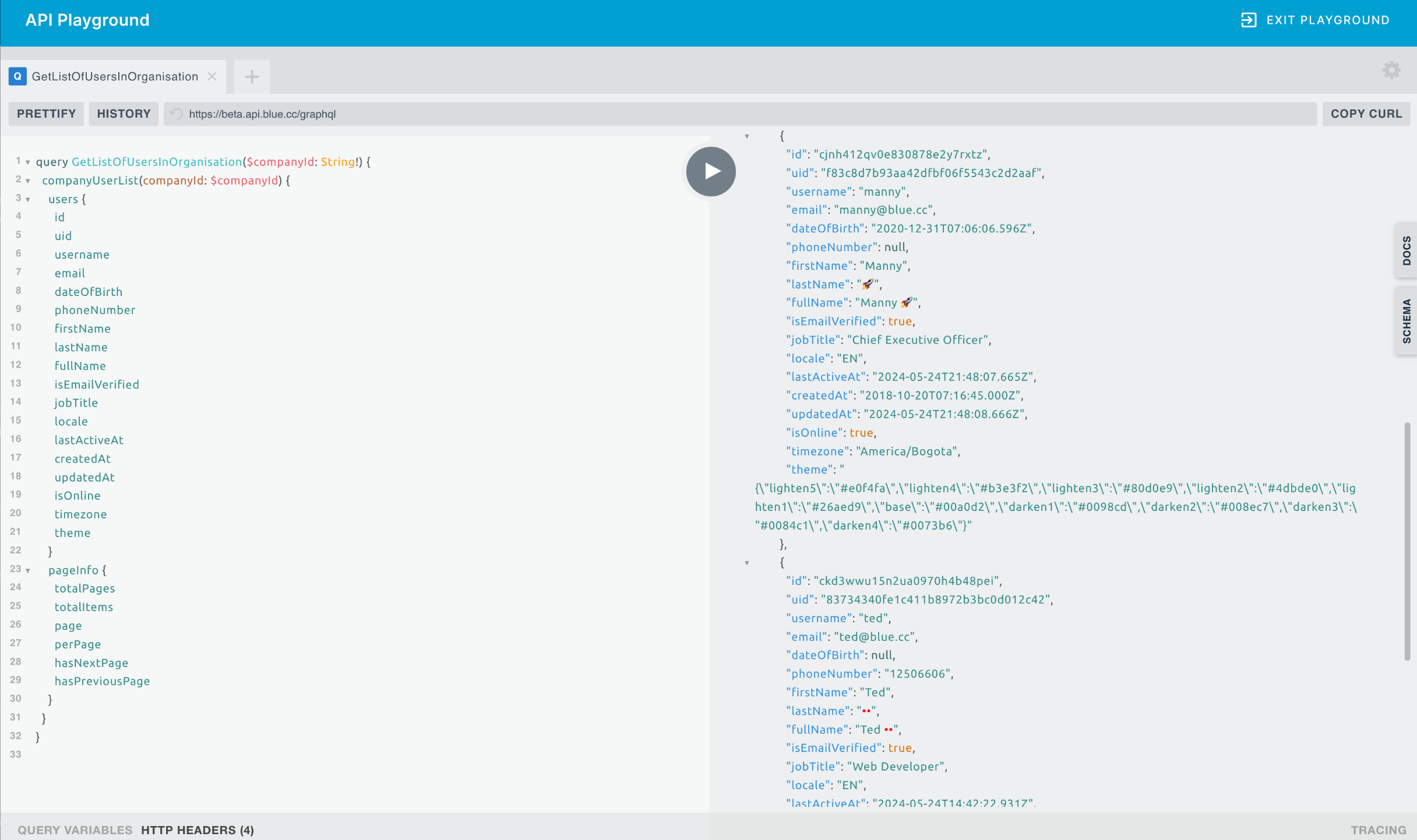 Blue Calendar Screenshot