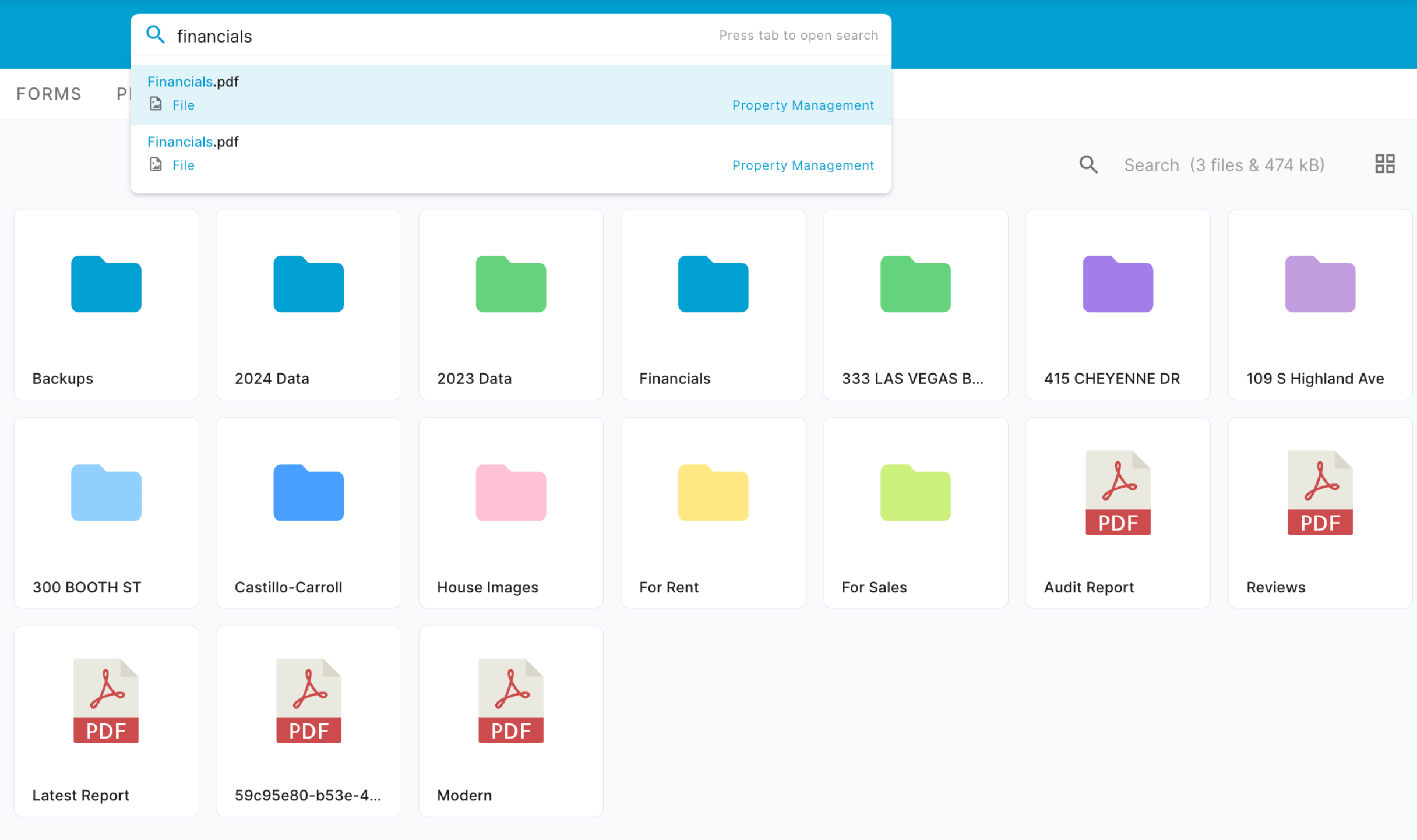 File search screenshot