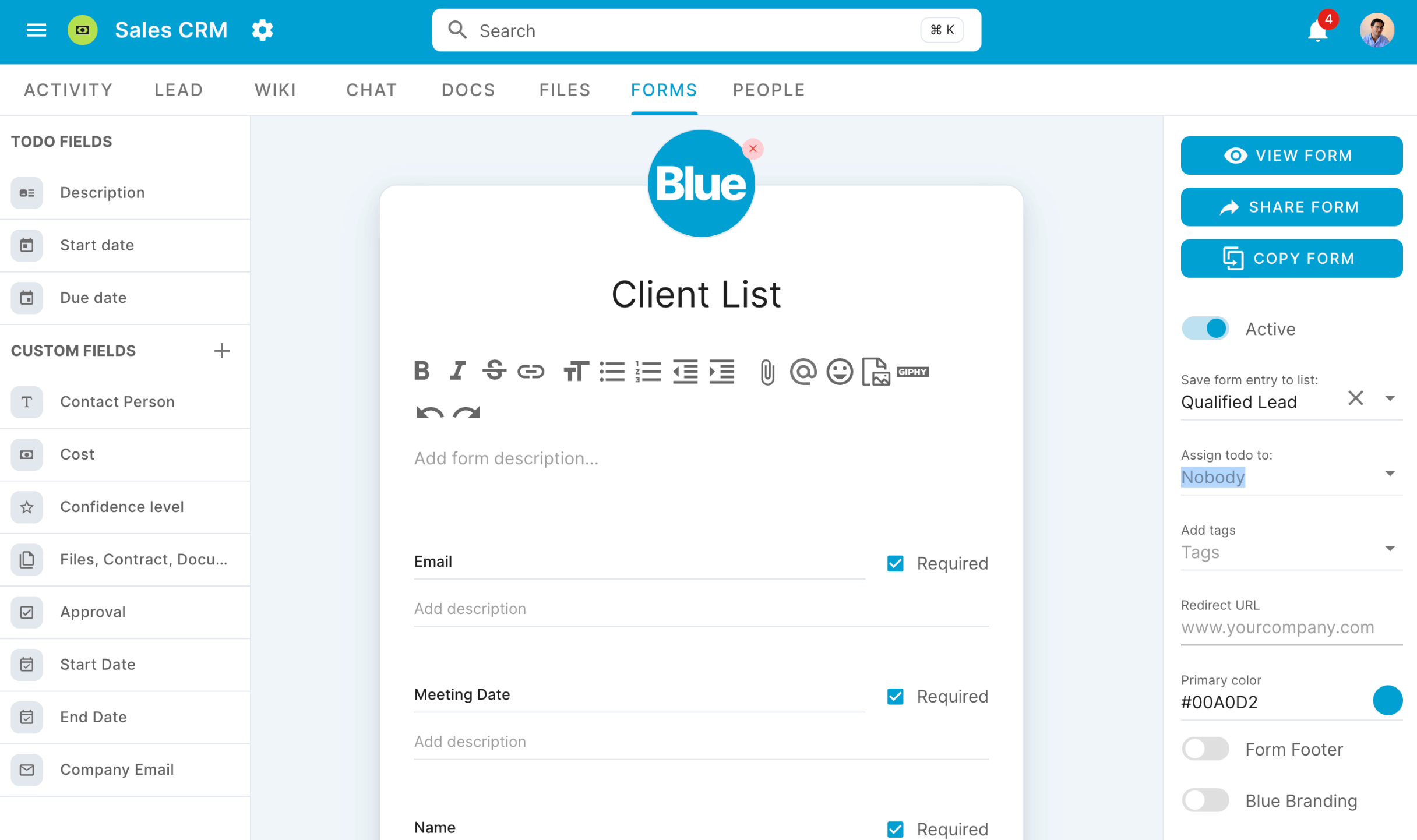 Partners dashboard screenshot