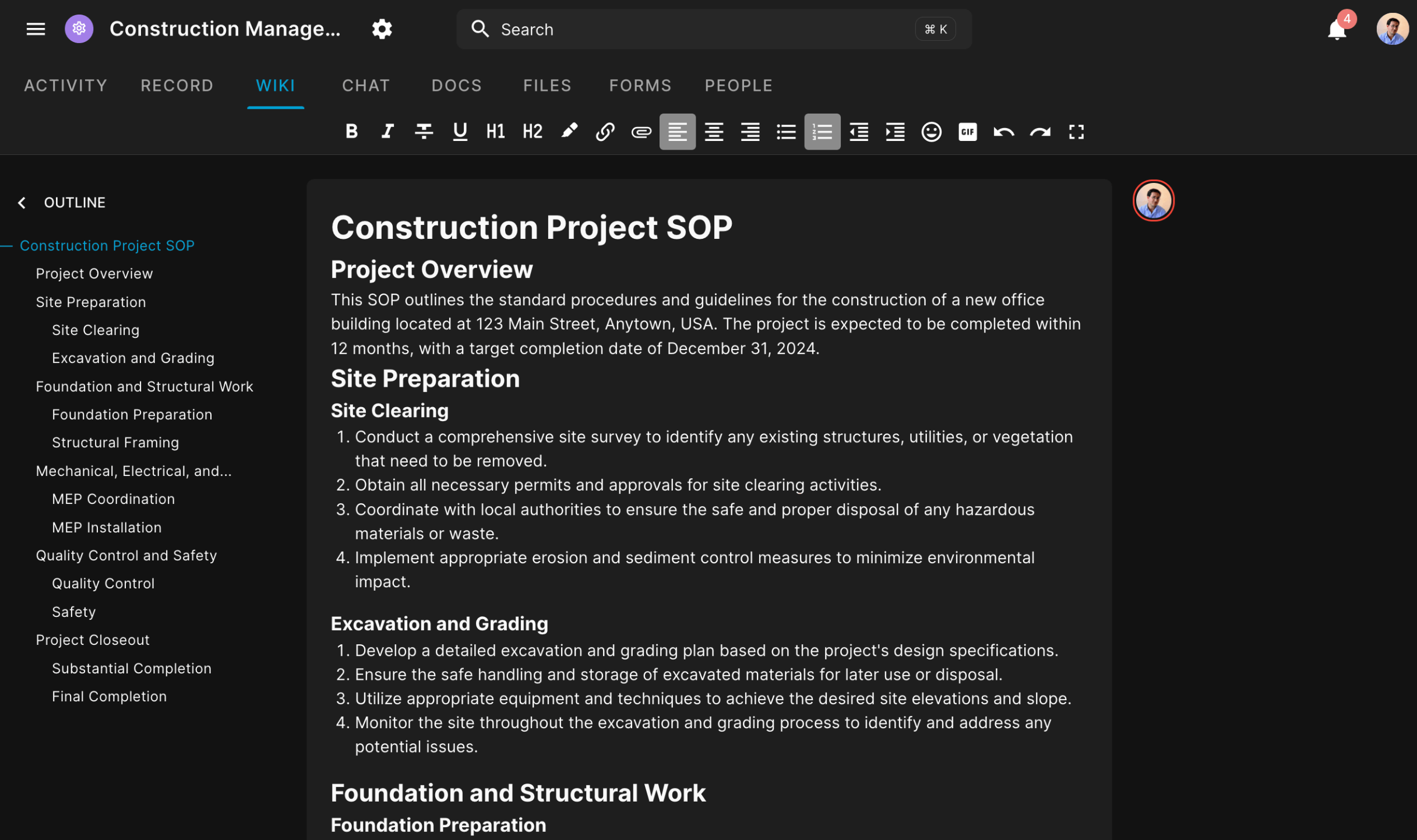 Wiki  screenshot